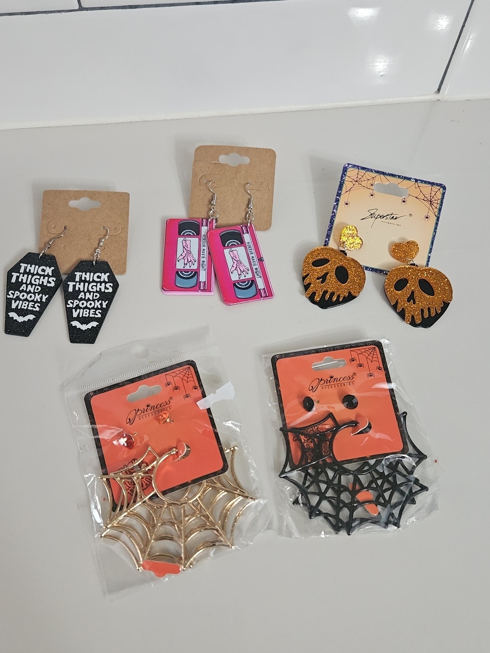 New Halloween Earring Bundle - Black/Gold